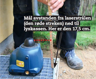 Finn høyden på den ferdige belegningen. Finn høyden på den ferdige belegningen.